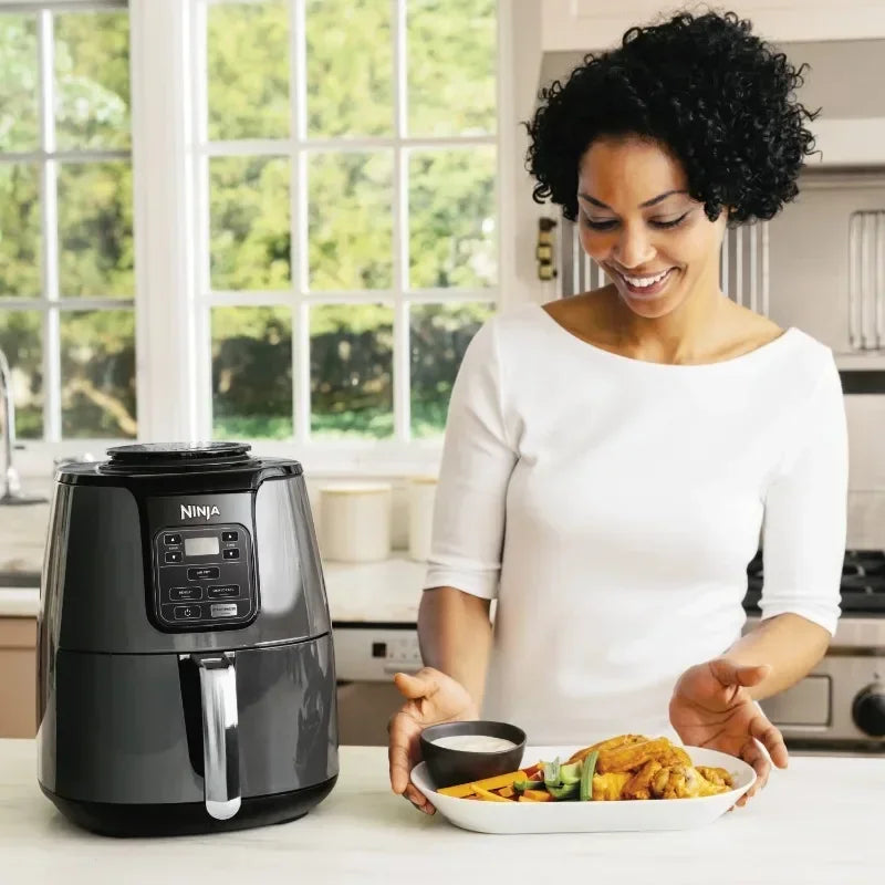 Home-Appliance Air Fryer Machine 4QT Air Fryer, Black, Kitchen